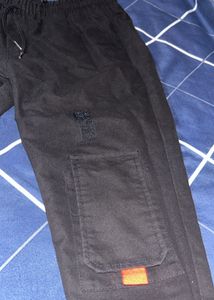 Black Cargo Joggers