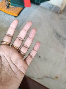 Set of 3 Gold Rings(daily wear)19.19.18 size