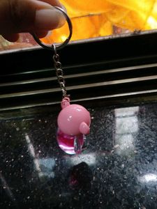 Cute Pink Teddy Bear Keychain