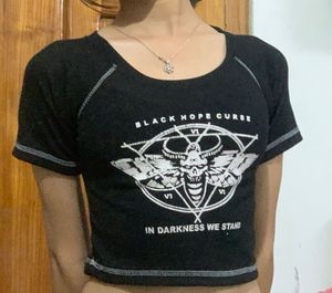 Cool Black Crop Top