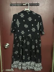 Patterned Black Dress