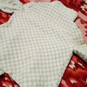 Houndstooth Patterned Coat