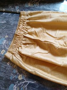 Gold Silk Blend Pants