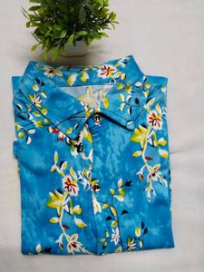 Pink Floral Button-Down Shirt