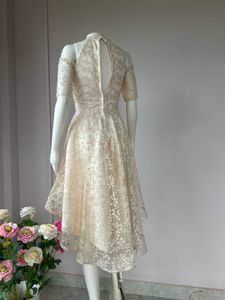Luxe Floral Lace Short Gown