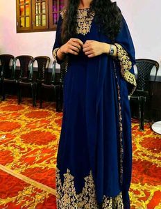 Neavy Blue Heavy Embroidery Gown