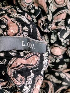 Black Floral Printed Dress (Women&#39;s)
