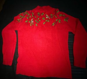 Red Bird Knit Sweater