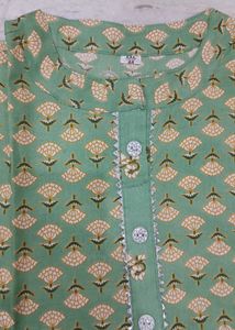 Green Floral Print Dress