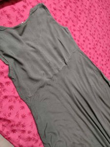 Women Olive Green Kurta With Yellow Printed Shrug