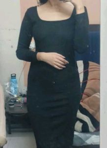 A Black Bodycon Dress