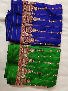 🤩Urgent Sale🔥Heavy Maggam Work Blouse Pieces
