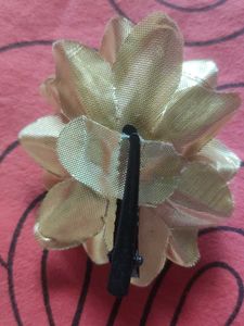 Golden Flower Hair Clip