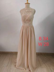 Lace Bodice Chiffon Gown