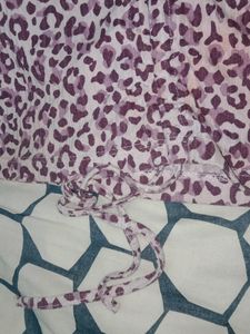 Purple Leopard Print Crop Top