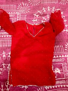 short red stone tunic fir babygirl