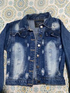 Ribbed Denim Jacket