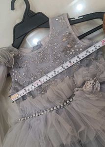 Elegant Silver Party Dress