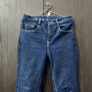 Dark blue bootcut jeans