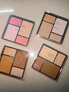 Combo Of Blush, Bronzer, Contour, Strobing