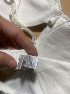 White Bra with Light Blue Lace