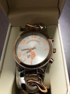 U.S. Polo Assn. Watch With Rose Gold Metal Chain