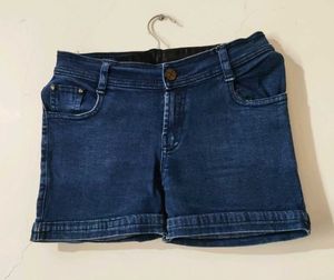 Women Blue Hipster Shorts