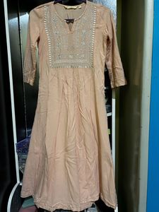 Avaasa Peach Colour Anarkali Kurta Size XS