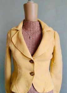Korean Fancy Yellow Blazer