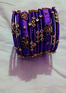 Purple Silk Thread Bangles