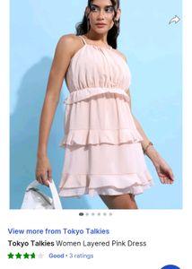 Light pink Color Dress Useful ForVacation Or Beach