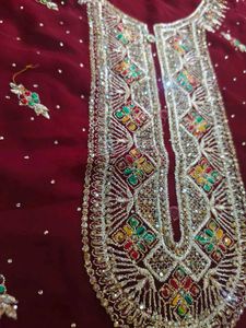 Maroon Embellished material