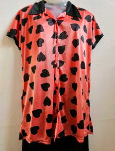 Heart Print Sleep Shirt