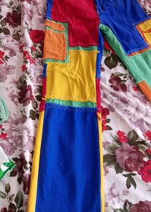Colorful Patchwork Jeans