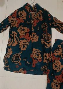 Floral Print Cord Set