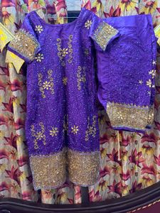 Purple Embroidered Kurta Set