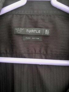 Turtle Formal Black Shirt