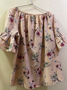 Floral Print Off-Shoulder Top