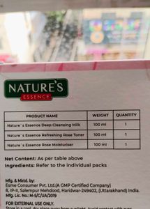 combo of 3 facewash,toner , moisturizer