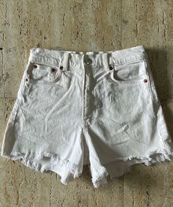Denim White Shorts