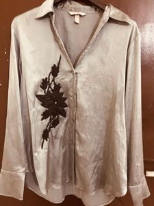 Patchwork done by me on metallic shirt of H&M