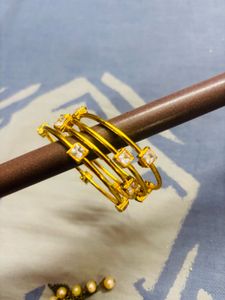Combo Pack Of Three Silver And Gold Bangels