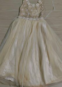 Ivory Floral Lace & Tulle Dress