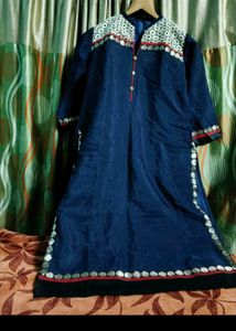 Elegant Navy Blue Kurta