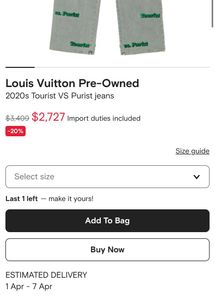 Louis Vuitton Tourist Vs Purist Jeans