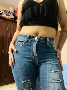 Ripped Blue Denim Jeans