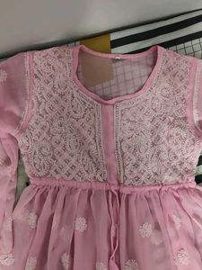 Pink Lucknow Chikan Top
