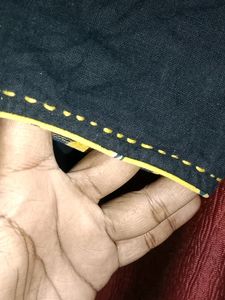 Cotton Black Kurta