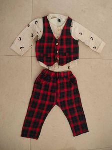 Boy Pant Shirt And Jacket Set