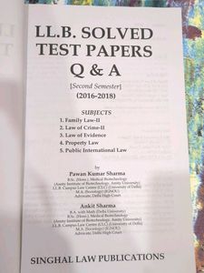 LLB Solved Papers - Singhal